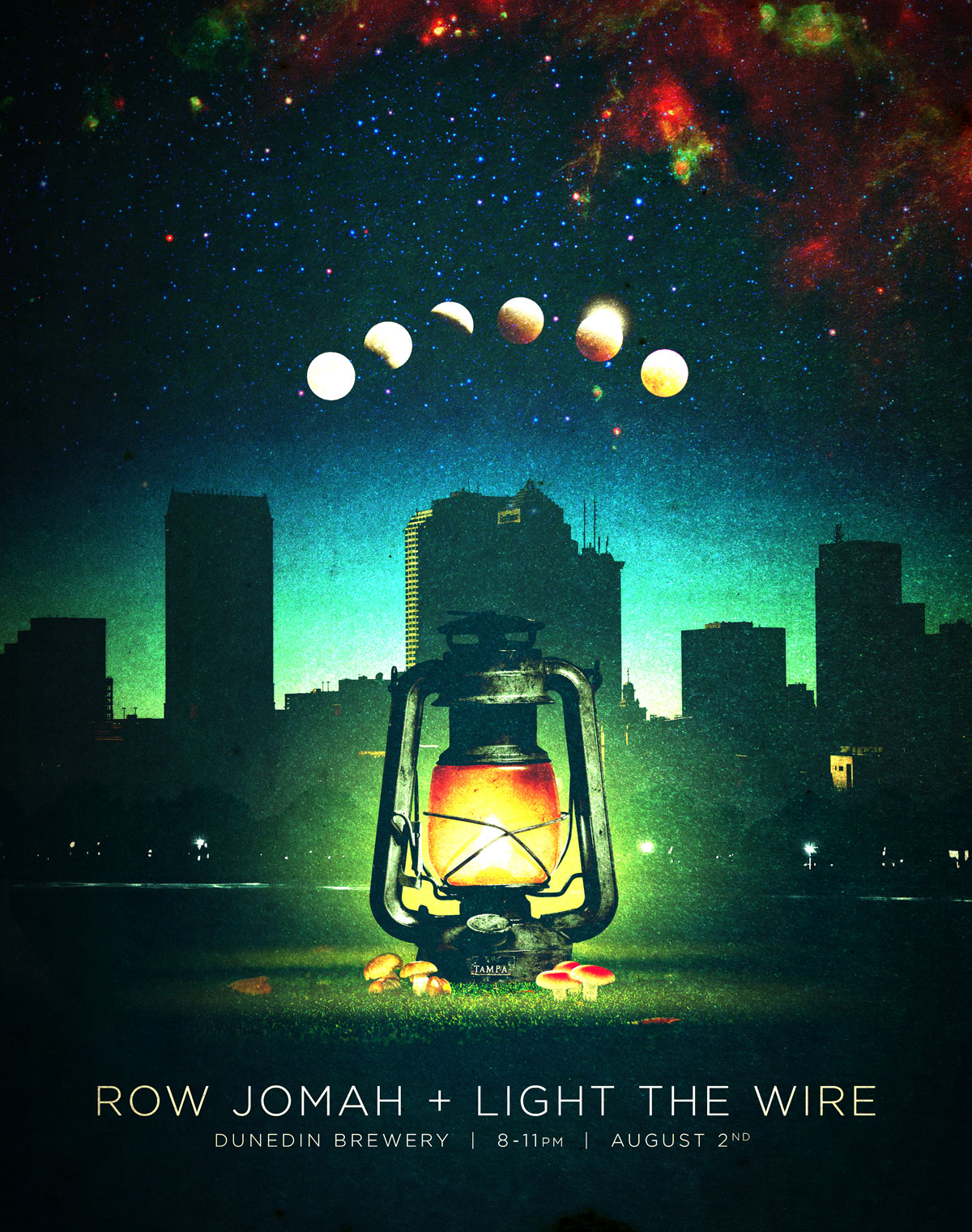Sebastian Ballester Design - Row Jomah + Light The Wire Poster | Graphic Design